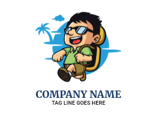 Traveler Kid Mascot Design