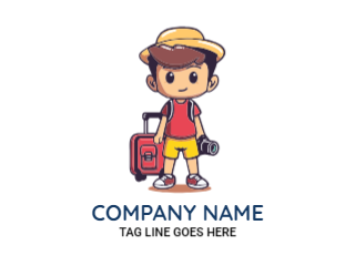 Traveler Boy Mascot Logo
